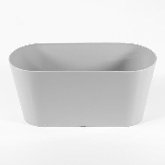 Grey Oval Shaped Plastic Plant Pot Cover - Suitable for indoor and outdoor use