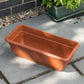 Set of 3 Rectangular Plastic Terracotta Garden Planters