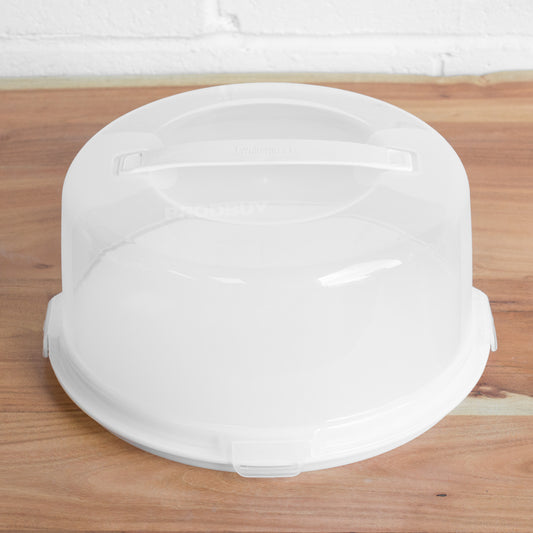 Set of 2 Round 29cm Secure Plastic Cake Carriers