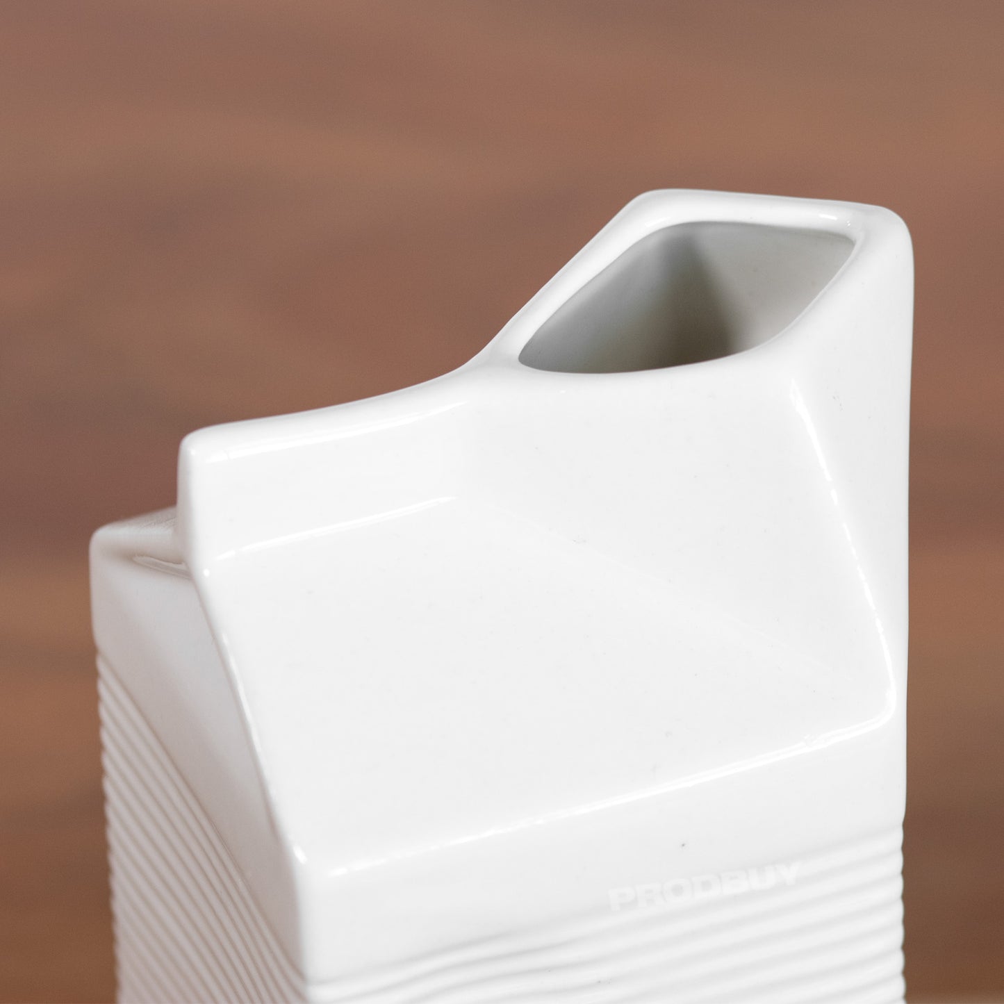 500ml Vitrified Porcelain Square Milk Carton Serving Jug