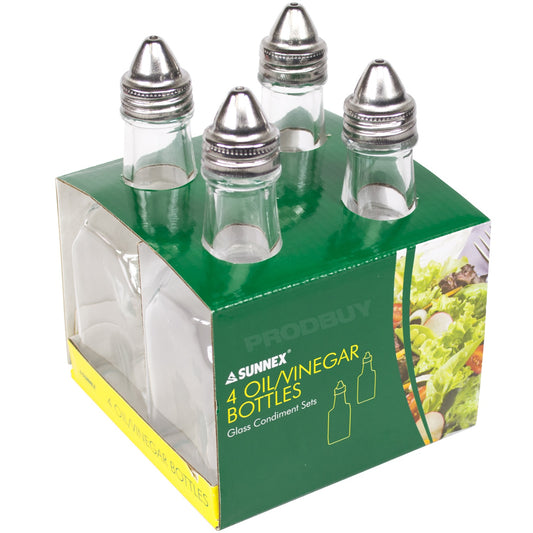 4 Pack Oil Vinegar Dispenser Bottles Pourers Catering Supplies Restaurant Cafe