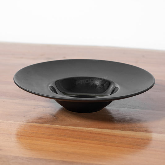 Set of 4 Black Fine Porcelain Contra Pasta Serving Bowls