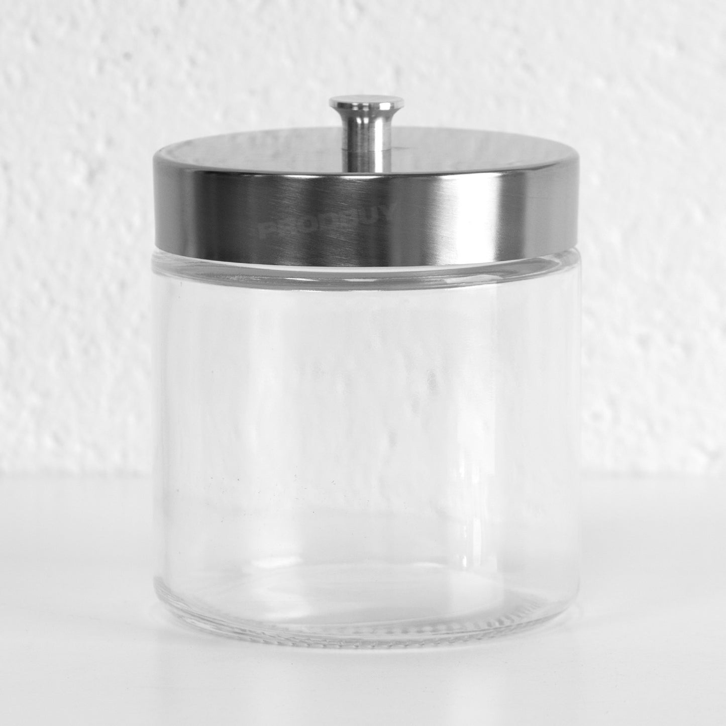 Set of 3 Small Glass Storage Jars with Silver Lids