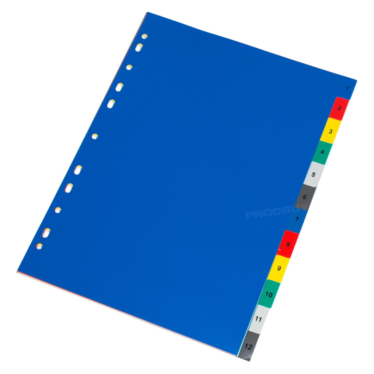 Multicolour A4 Numbered 1-12 Index Dividers