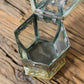 Rustic Metal & Glass Candle Lantern Hurricane Lamp