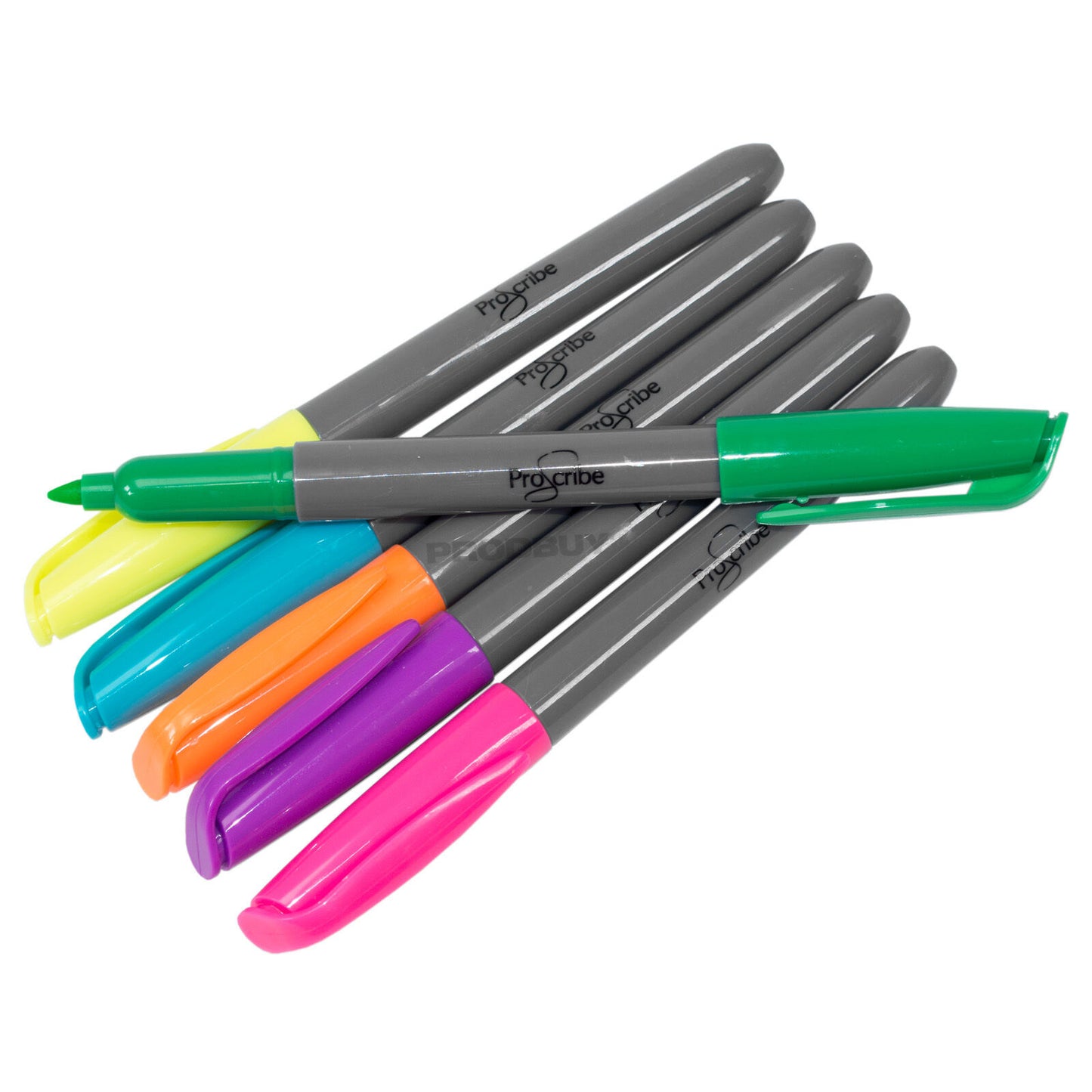 Pack of 6 ProScribe Assorted Highlighter Pens