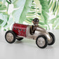 Dog In Retro Racing Car 29.5cm Resin Ornament