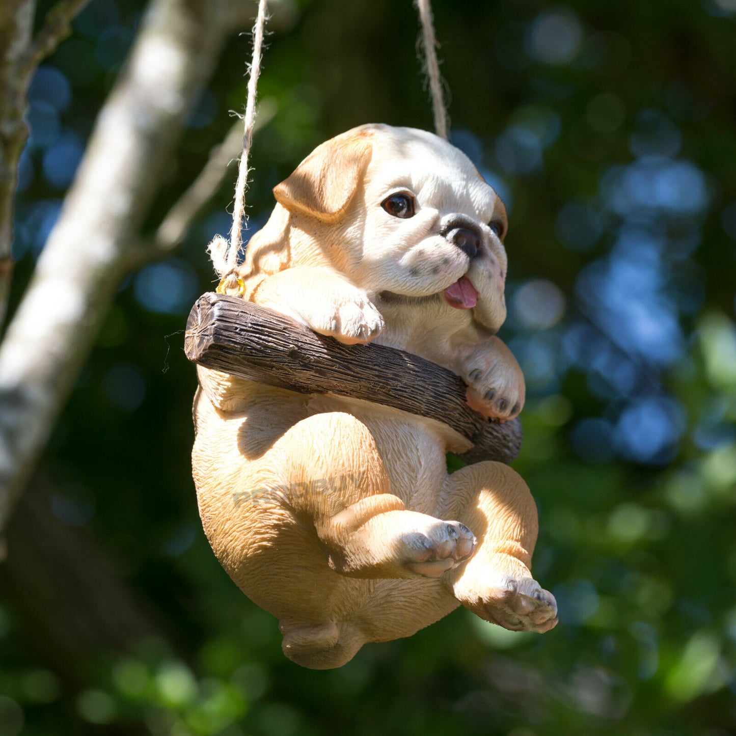 Small Bulldog Hanging Garden Ornament
