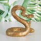 Gold Resin 18cm Coiled Snake Ornament