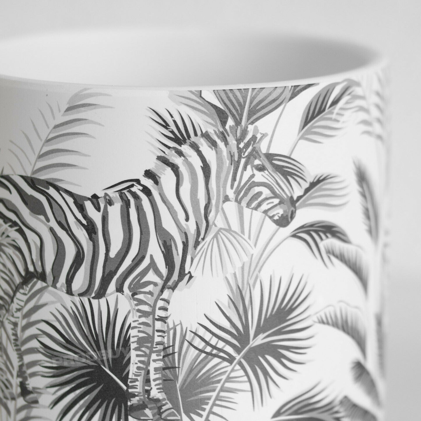 White Zebra Small 12cm Ceramic Plant Pot