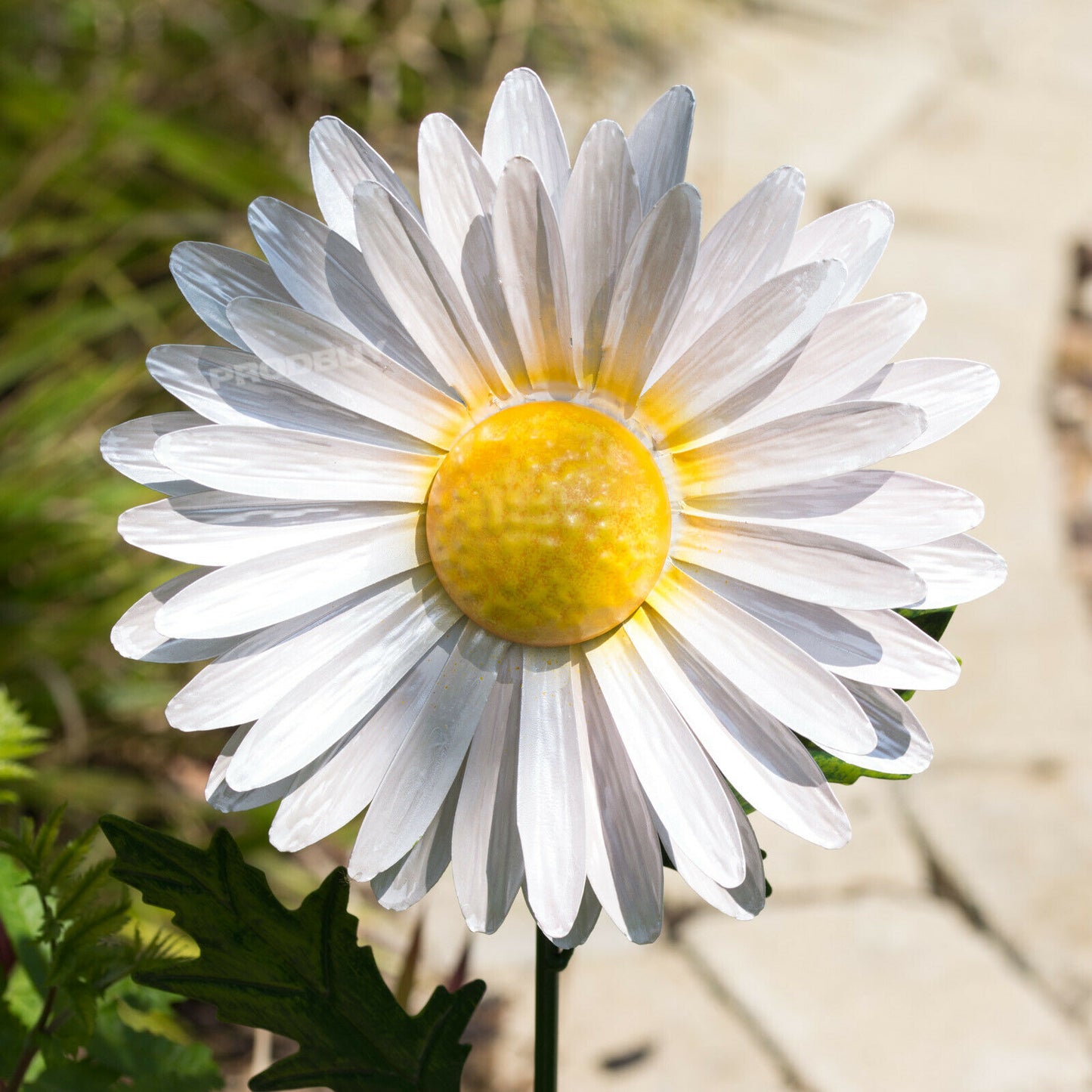 Large 85cm White Daisy Garden Stake Ornament