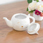 White Kitty Cat Teapot Small Ceramic 800ml