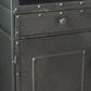 Vintage Industrial Style Grey Metal Bedside Storage Cabinet