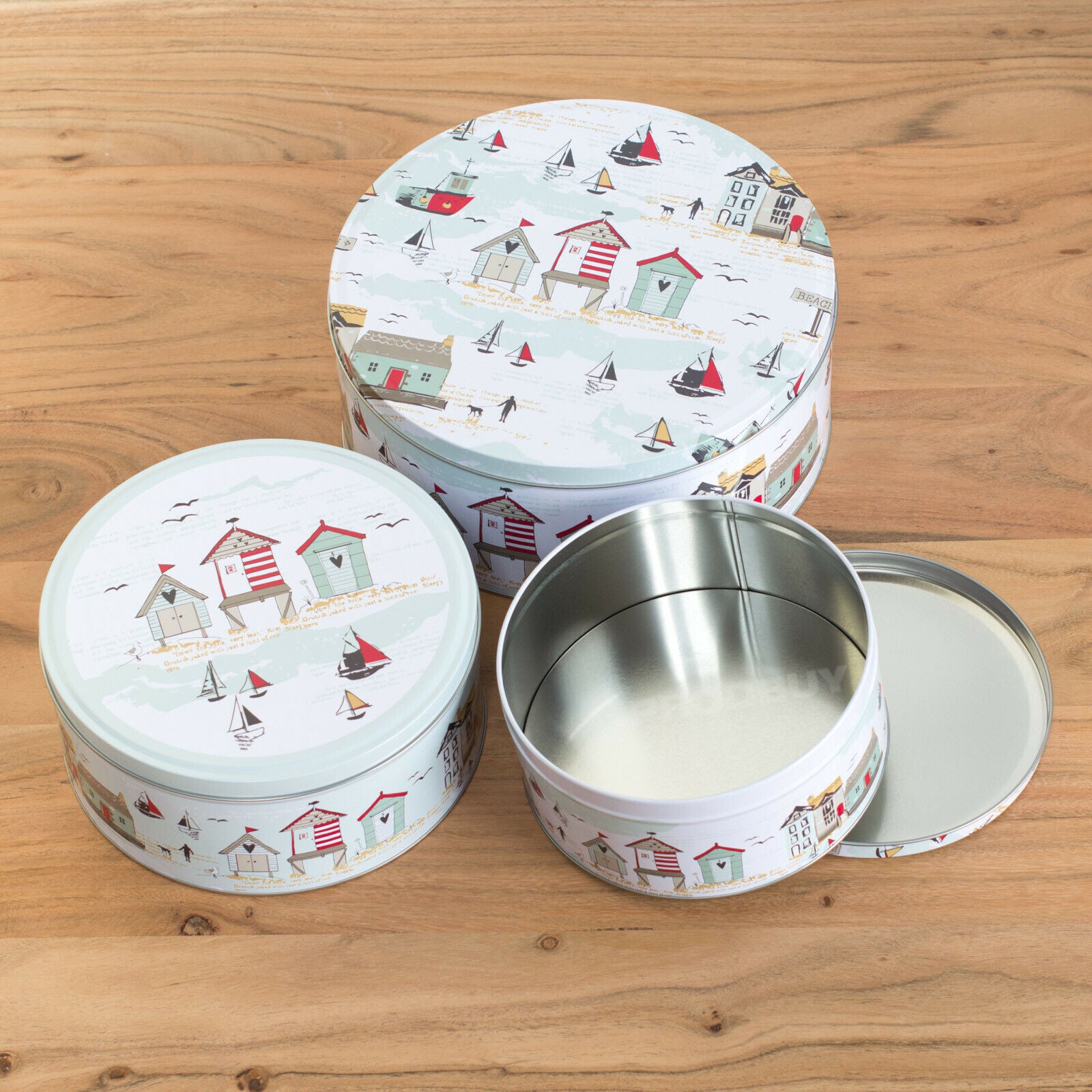 Set of Seaside Round Cake Storage Tins – Robert David Home
