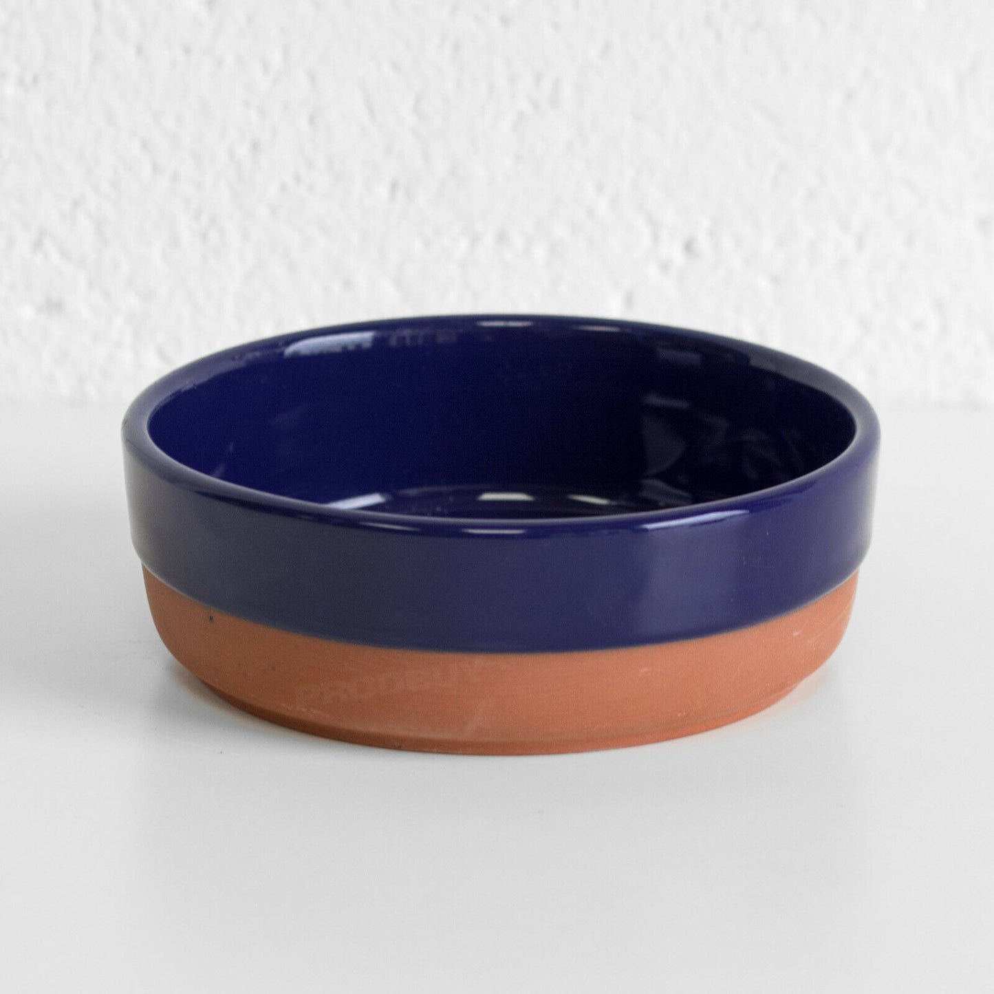 Medium Tapas Dish 15cm Terracotta Navy Blue Ceramic