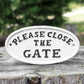 Cast Iron 'Please Close The Gate' Garden Wall Sign