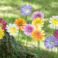 Set of 12 Colour Metal Flower Garden Stakes