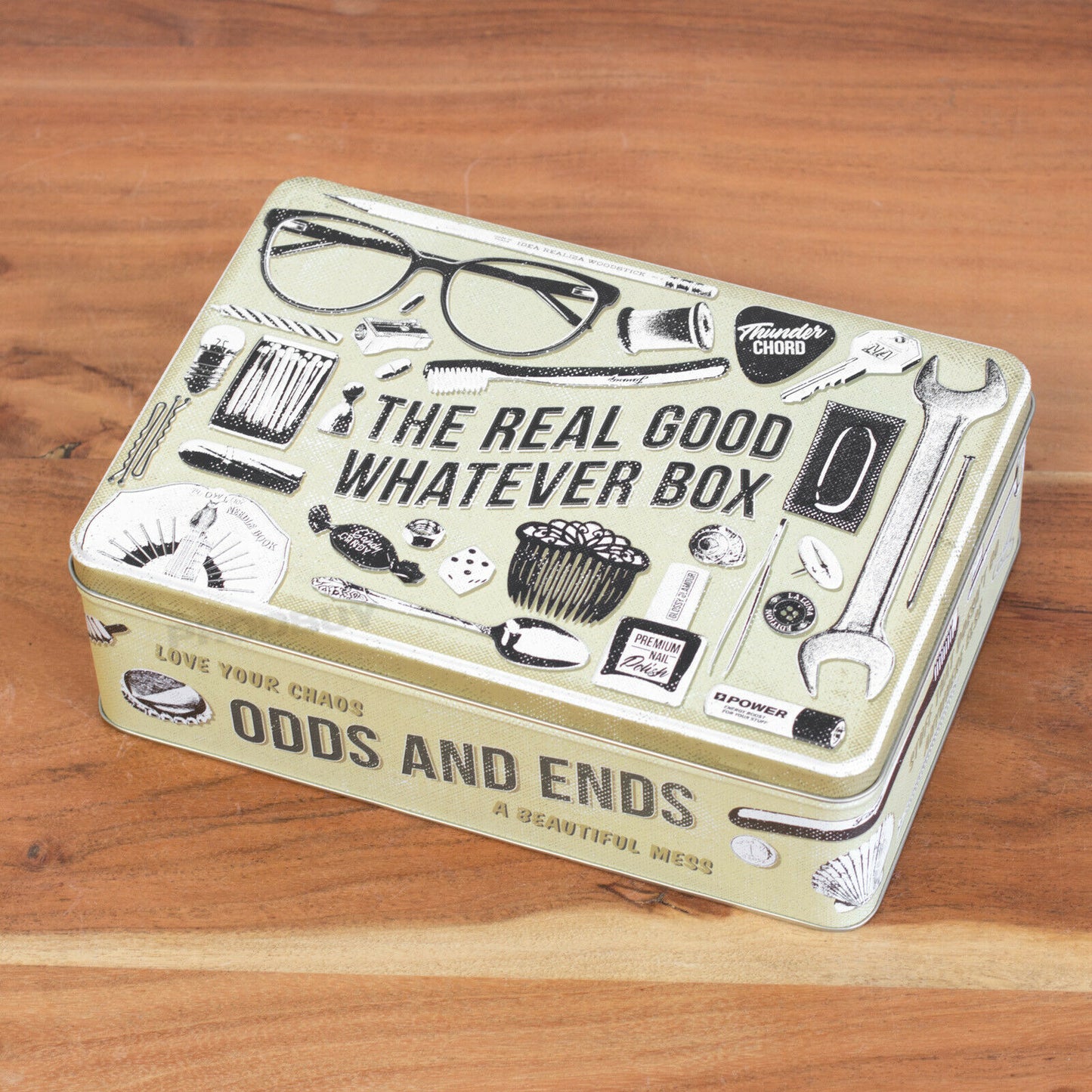 The Real Good Whatever Box 2.5L Flat Storage Tin