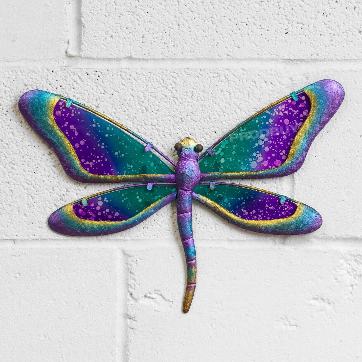 Dragonfly Metal Glass Wall Art