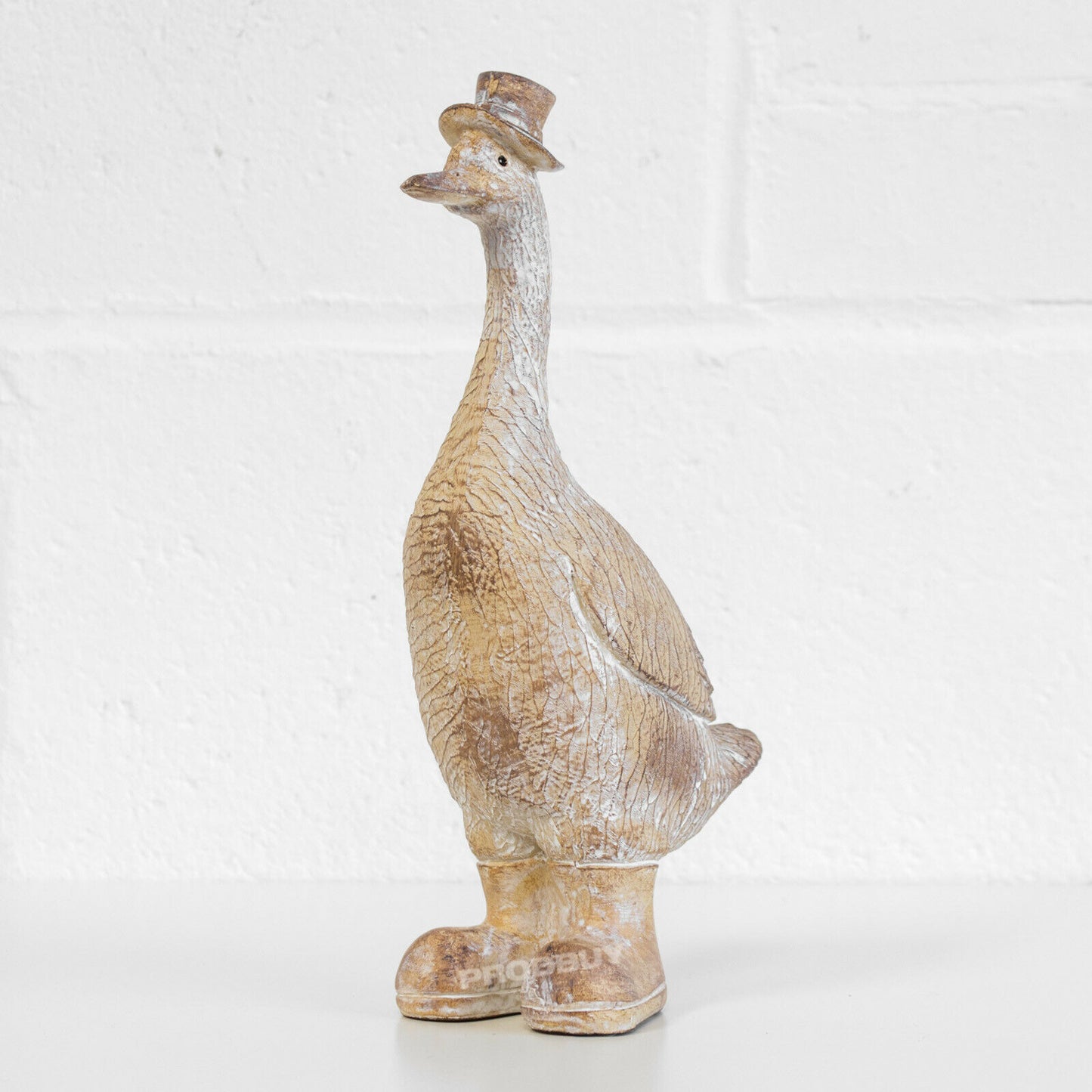 Duck in Hat & Boots Resin Tall 29cm Ornament