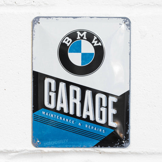 BMW Garage 20cm Metal Wall Sign