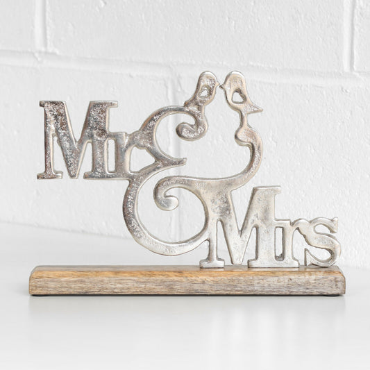 'Mr & Mrs' Love Birds Wedding Decoration Sign