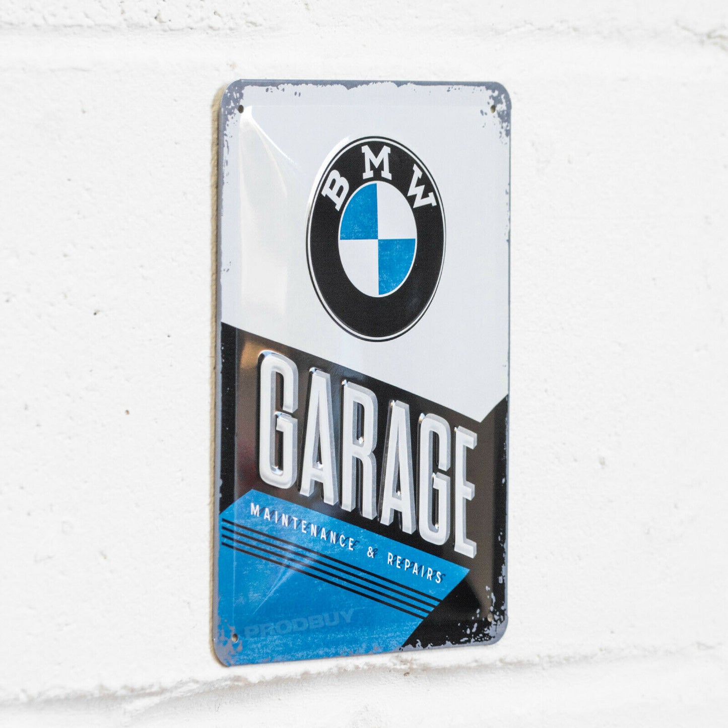 BMW Garage 20cm Metal Wall Sign