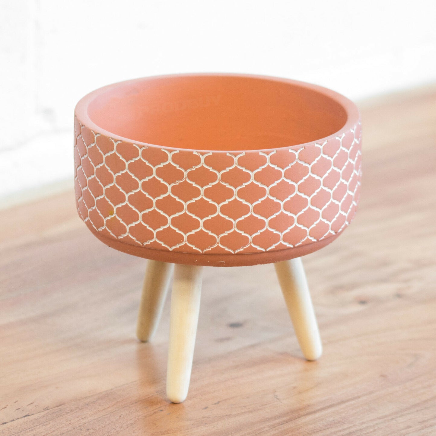 Wide 18cm Terracotta Plant Pot with Three Legs