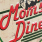 'Mum's Diner' Large 45cm Metal Wall Sign