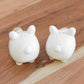 Novelty White Ceramic Pig Salt & Pepper Shakers Set