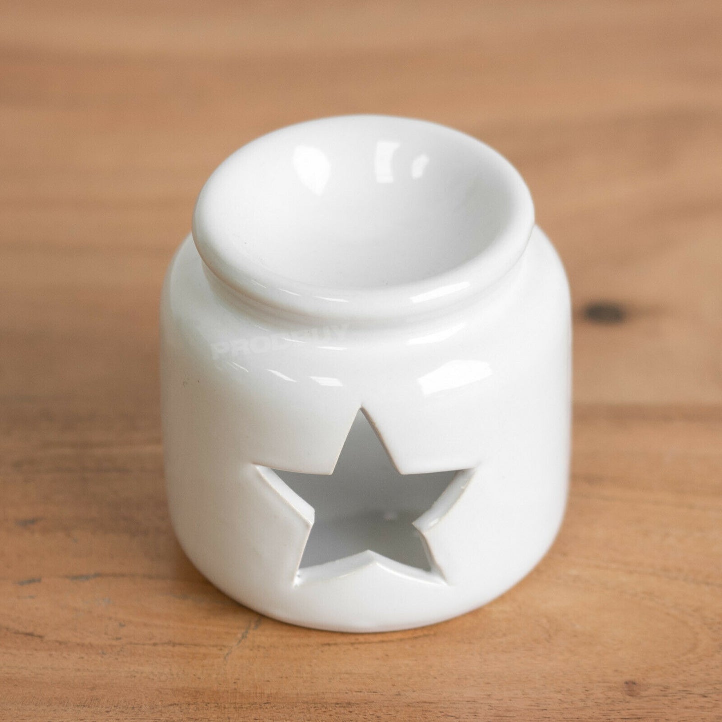 Set of 2 Ceramic White Star Wax Melt Burners