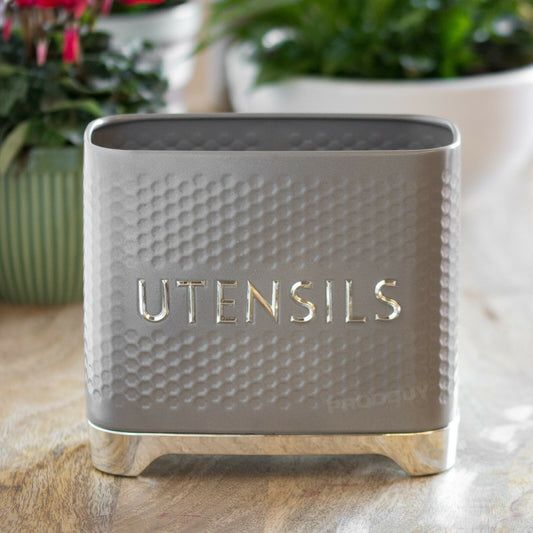 Grey 'Utensils' Kitchen Storage Pot