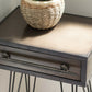 Vintage Industrial Bedside Table Rustic Retro Design