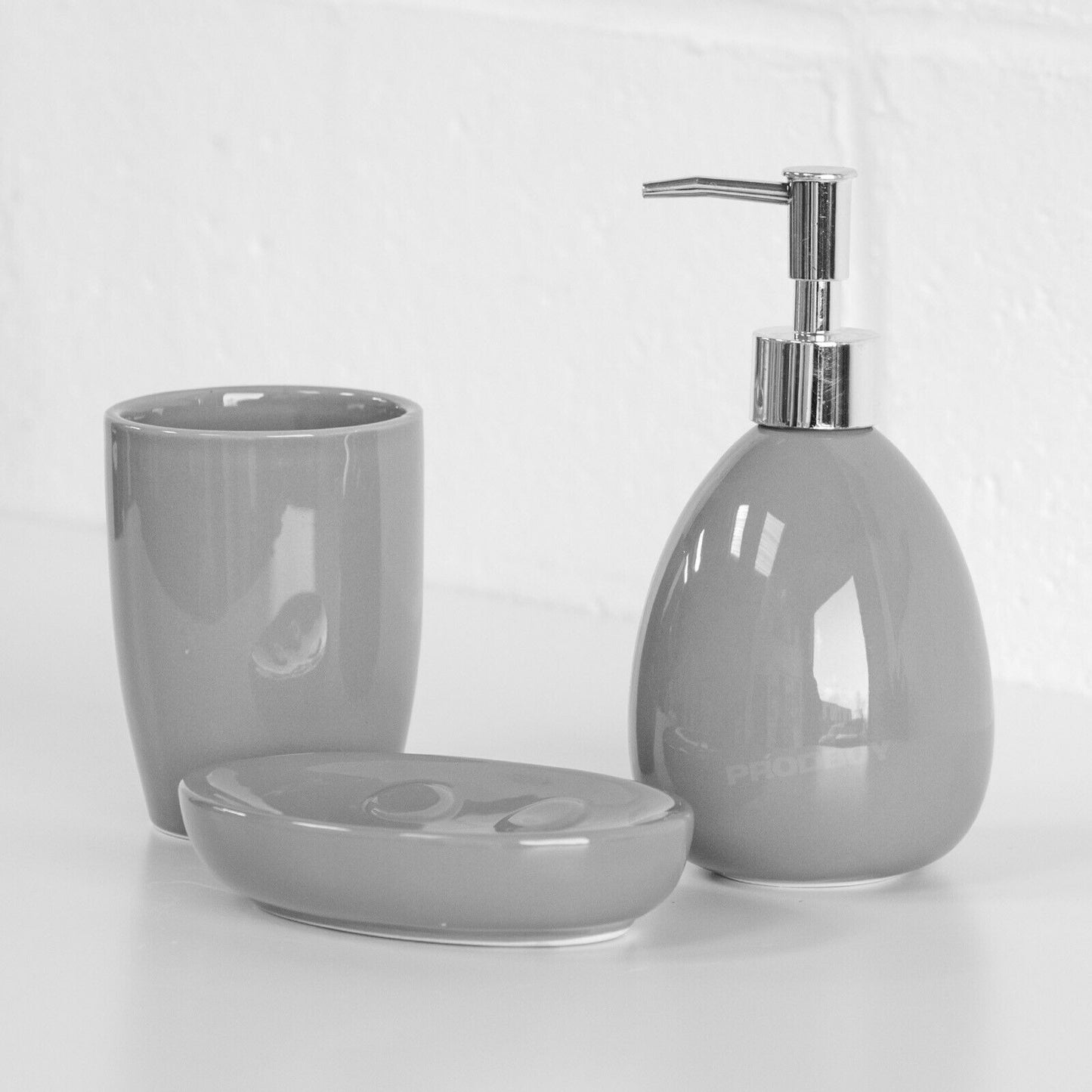Ceramic 3 Piece Bathroom Accessories Set