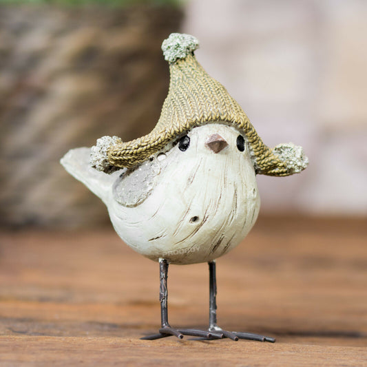 Small Christmas Bird in a Woolly Hat Ornament