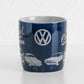 Dark Blue Volkswagen Retro Coffee Mug