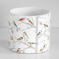 Birds On Tree Branches 13.6cm Plant Pot Medium Ceramic Indoor Cover