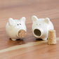 Novelty White Ceramic Pig Salt & Pepper Shakers Set