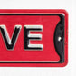 'Man Cave' Red & Black 40cm Metal Wall Sign