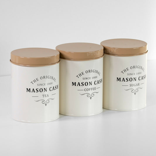 Mason Cash Heritage Tea Coffee Sugar Canisters Storage Tins
