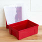 19 Part Rectangular Red Plastic Organiser Box Storage Caddy