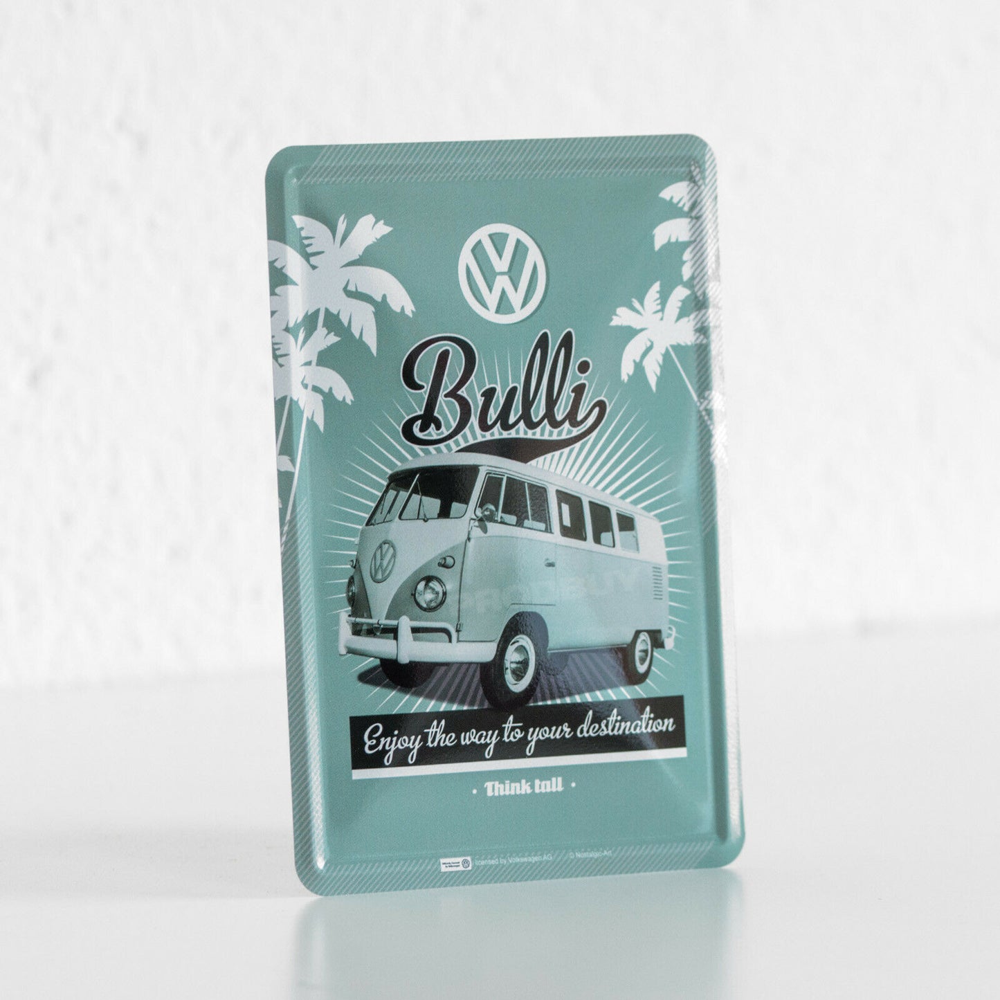 Small VW Camper Van Bus Metal Wall Sign