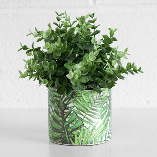 Monstera Leaf 12cm Ceramic Plant Pot