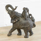 Climbing Elephants Family Ornament 25cm Resin Sculpture