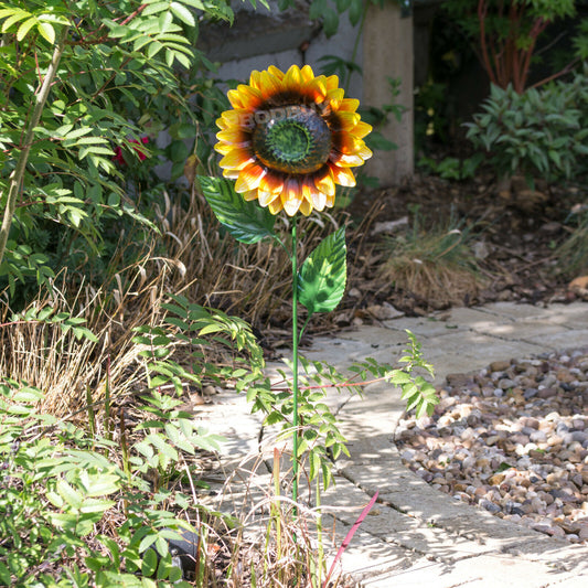 Sunflower 83cm Tall Garden Stake Metal Ornament