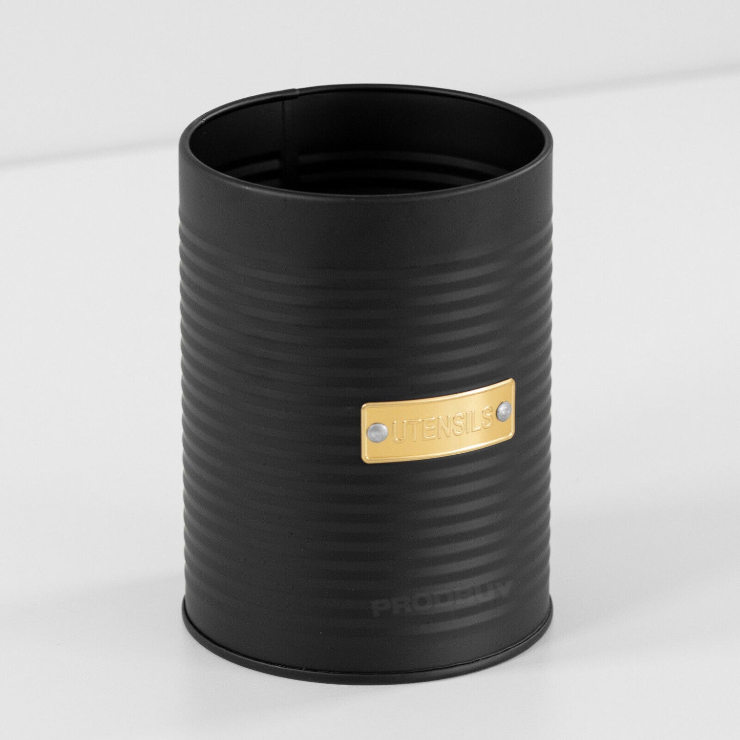 Black & Gold Kitchen Utensil Storage Pot
