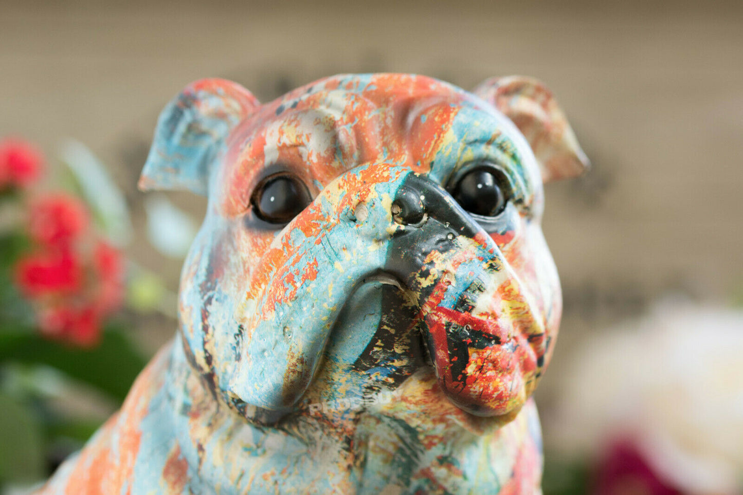 Paint Splatter British Bulldog Ornament