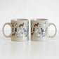 Set of 2 "One Cat Short of Crazy" Stoneware Coffee Mugs