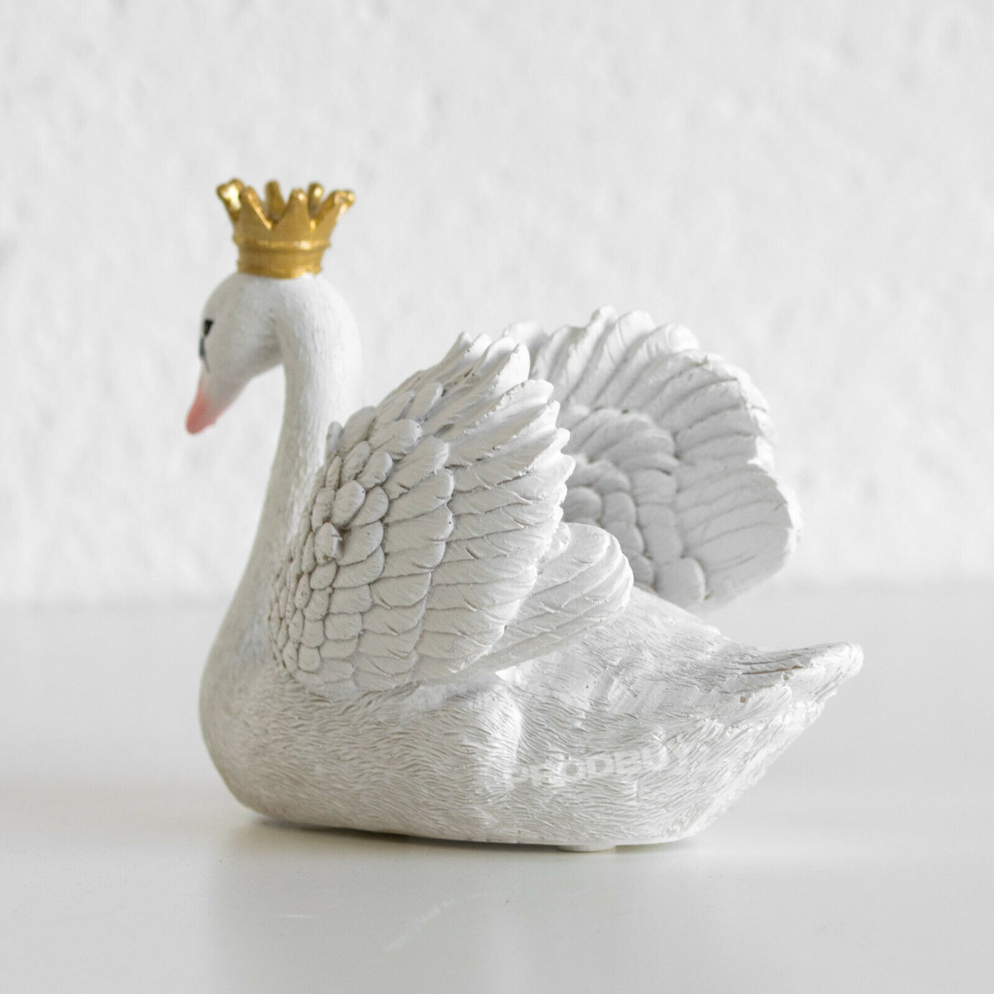 White Swan In Crown Ornament