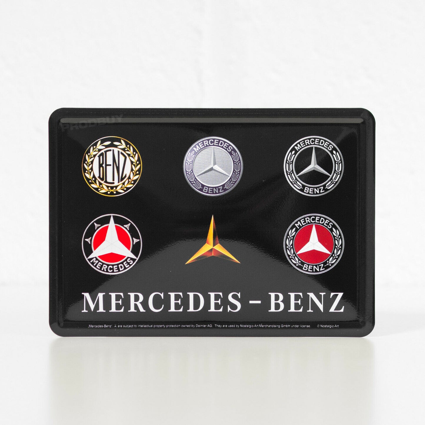 Small 14cm Mercedes-Benz Star Badges Tin Sign